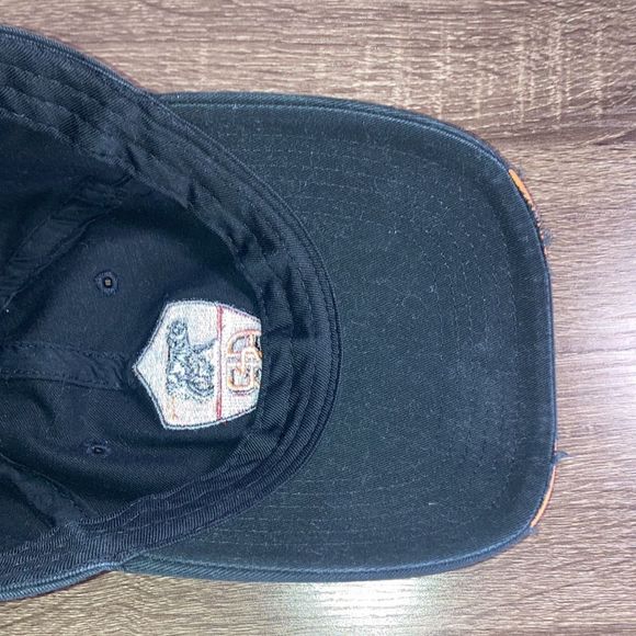 Mens A.S Roma Official Merch Hat Black& Orange Distressed - Picture 6 of 9